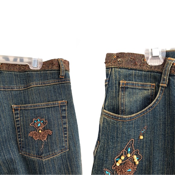 Marie Claire blue jeans boho/vintage size 11 straight cut slightly stretch - Picture 4 of 7